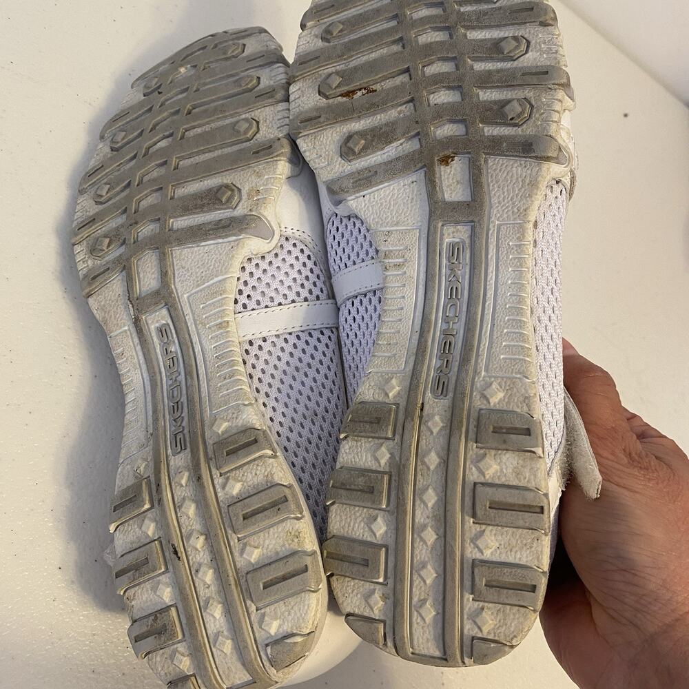 SKECHERS Sport Sassies Shoes Women 8.5 White Mesh OneStrap Mary Jane Comfort Y2K - Picture 5 of 7